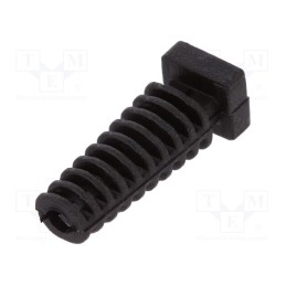 10 pcs x FIX&FASTEN - FIX-3.0X23-PRO - Strain relief, Øhole: 3mm, elastomer, black, L: 23mm