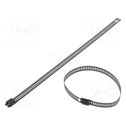 10 pcs x RAYCHEM RPG - LC74-200 - Cable tie, L: 200mm, W: 7mm, stainless steel AISI 304, 445N, black