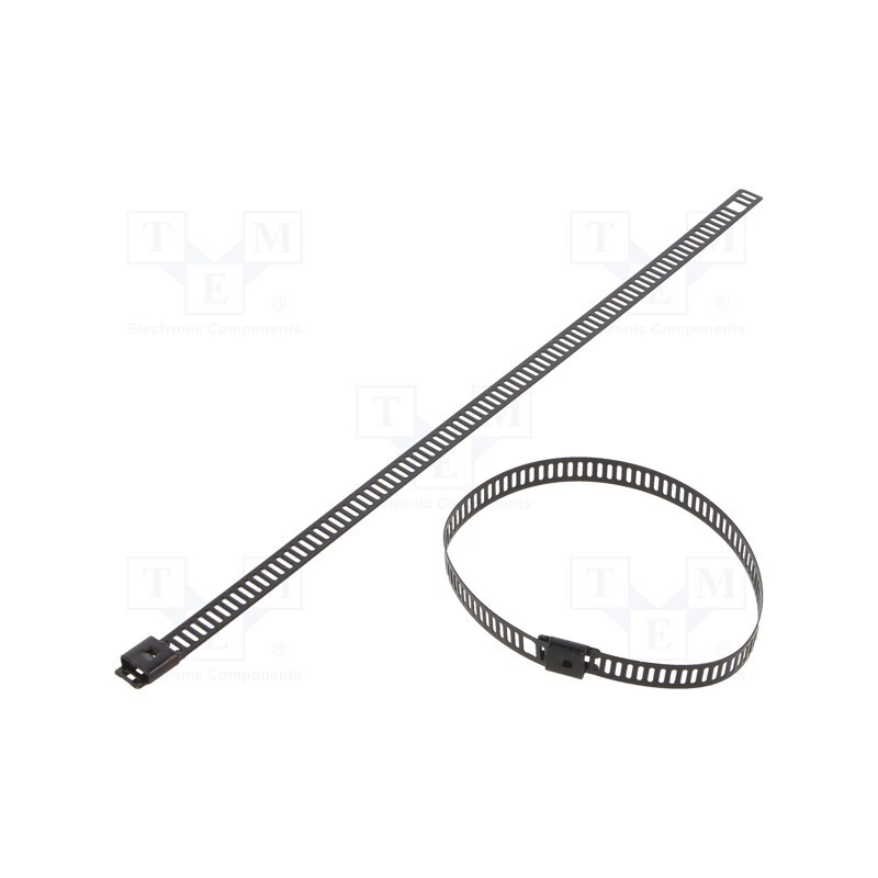 10 pcs x RAYCHEM RPG - LC74-200 - Cable tie, L: 200mm, W: 7mm, stainless steel AISI 304, 445N, black