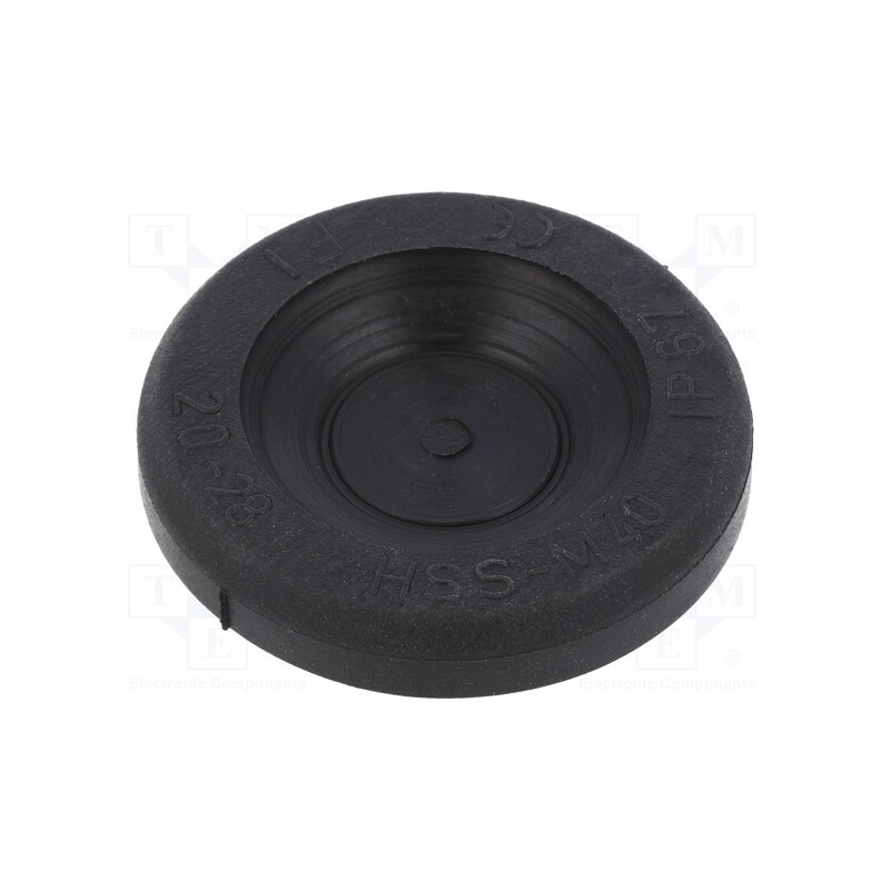 10 pcs x HT HI TECH POLYMERS - HSS-M40-TPE RAL9005 - Grommet, Ømount.hole: 40mm, elastomer thermoplastic TPE, black