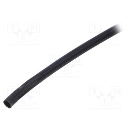 10 m x SIGI - PVC125-3-BK-10 - Insulating tube, PVC, black, -20÷125°C, Øint: 3mm, L: 10m, UL94V-0