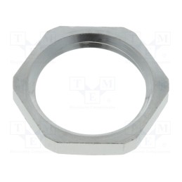 10 pcs x HUMMEL - 1.161.0900.01 - Nut, PG9, brass, nickel, Thk: 2.8mm, Spanner: 18mm, Thread: PG, GM-MS