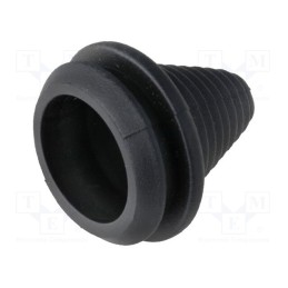 10 pcs x ESSENTRA - 1251348 - Grommet, stepped, PVC, black, Øcable: 5÷17mm, t: 3mm