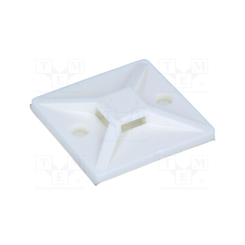 10 pcs x HELLERMANNTYTON - 151-28469 - Holder, self-adhesive, polyamide, UL94V-2, natural, FH: 4mm, L: 28mm