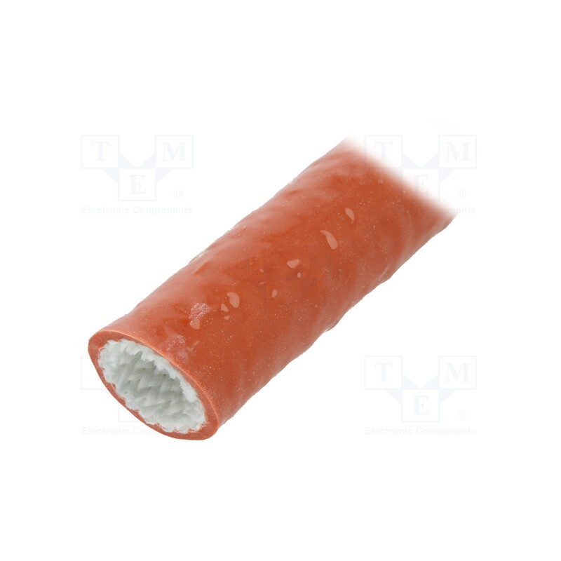 15 m x ANAMET EUROPE - 336.010.1 - Insulating tube, Size: 10, fiberglass, L: 15m, -55÷260°C, Øout: 15mm