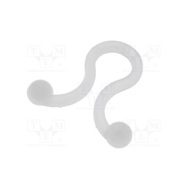 20 pcs x FIX&FASTEN - FIX-TL-8 - Cable clips, 5mm, polyamide, natural, UL94V-2, Cable P-clips