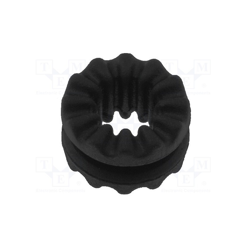 20 pcs x ESSENTRA - VG-1 - Grommet, Ømount.hole: 6.35mm, black, Panel thick: max.1.45mm
