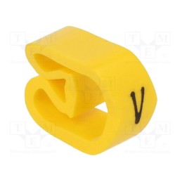 20 pcs x WEIDMu00dcLLER - CLI C 3-6 GE/SW V MP - Markers, Marking: V, 8÷16mm, PVC, yellow, -30÷80°C, leaded, CLI C