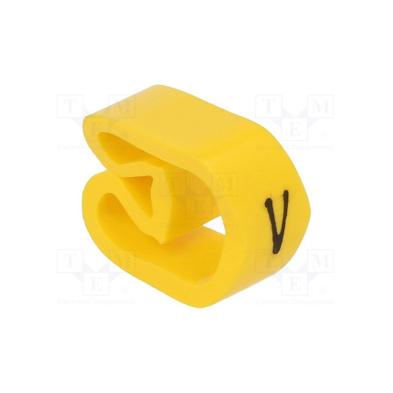 20 pcs x WEIDMu00dcLLER - CLI C 3-6 GE/SW V MP - Markers, Marking: V, 8÷16mm, PVC, yellow, -30÷80°C, leaded, CLI C