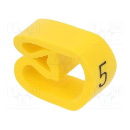 20 pcs x WEIDMu00dcLLER - CLI C 3-6 GE/SW 5 MP - Markers, Marking: 5, 8÷16mm, PVC, yellow, -30÷80°C, leaded, CLI C