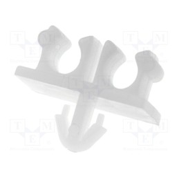 20 pcs x FIX&FASTEN - FIX-MUT-2 -AS - Holder, polyamide, natural, Cable P-clips, Number of slots: 2