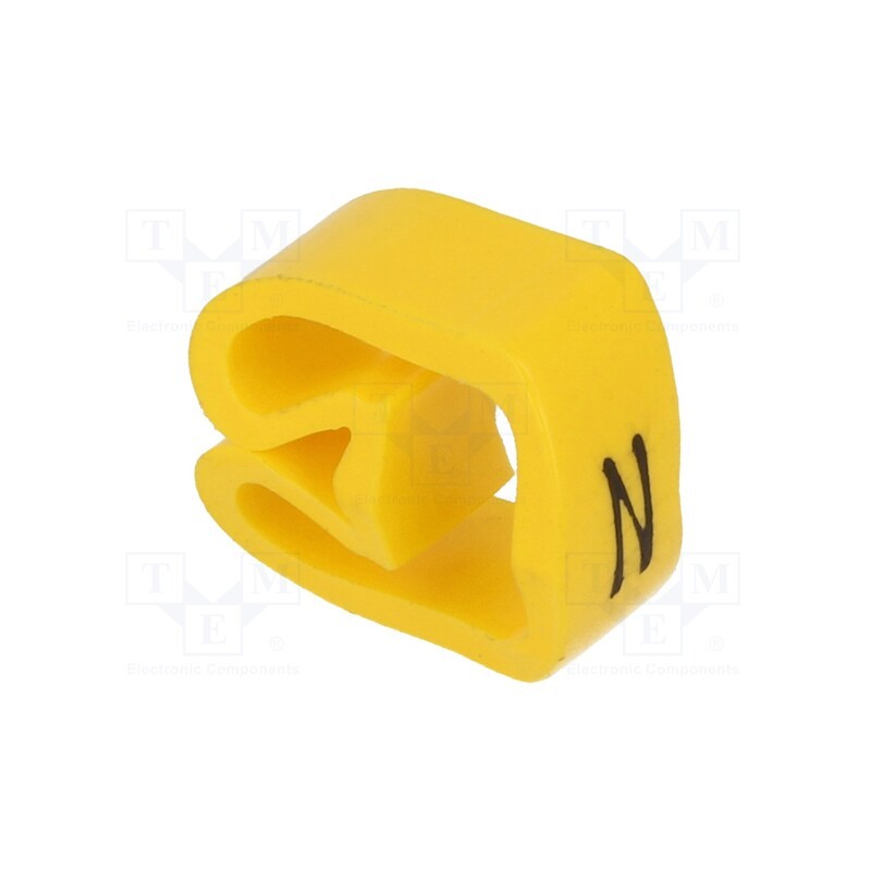 20 pcs x WEIDMu00dcLLER - CLI C 3-6 GE/SW N MP - Markers, Marking: N, 8÷16mm, PVC, yellow, -30÷80°C, leaded, CLI C