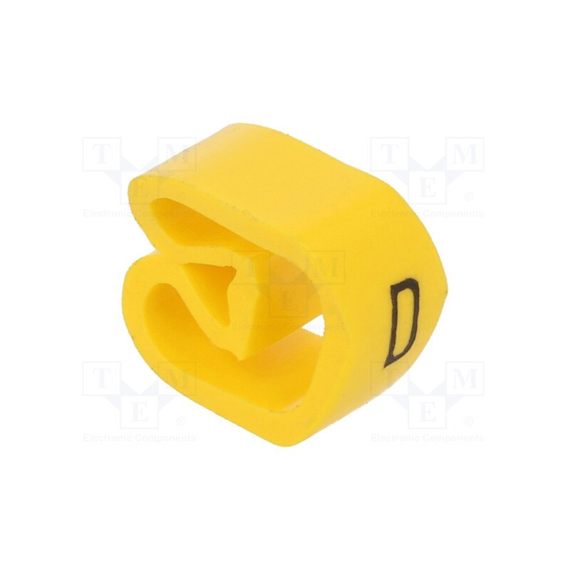 20 pcs x WEIDMu00dcLLER - CLI C 3-6 GE/SW D MP - Markers, Marking: D, 8÷16mm, PVC, yellow, -30÷80°C, leaded, CLI C