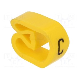 20 pcs x WEIDMu00dcLLER - CLI C 3-6 GE/SW C MP - Markers, Marking: C, 8÷16mm, PVC, yellow, -30÷80°C, leaded, CLI C