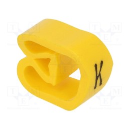 20 pcs x WEIDMu00dcLLER - CLI C 3-6 GE/SW K MP - Markers, Marking: K, 8÷16mm, PVC, yellow, -30÷80°C, leaded, CLI C