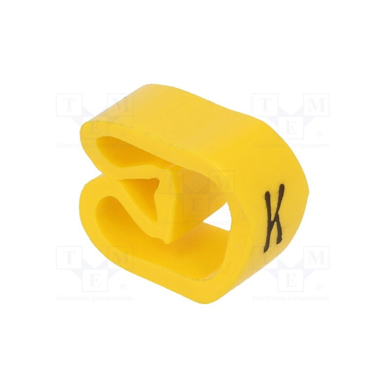 20 pcs x WEIDMu00dcLLER - CLI C 3-6 GE/SW K MP - Markers, Marking: K, 8÷16mm, PVC, yellow, -30÷80°C, leaded, CLI C