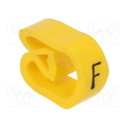 20 pcs x WEIDMu00dcLLER - CLI C 3-6 GE/SW F MP - Markers, Marking: F, 8÷16mm, PVC, yellow, -30÷80°C, leaded, CLI C