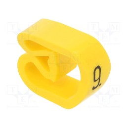 20 pcs x WEIDMu00dcLLER - CLI C 3-6 GE/SW 9 MP - Markers, Marking: 9, 8÷16mm, PVC, yellow, -30÷80°C, leaded, CLI C