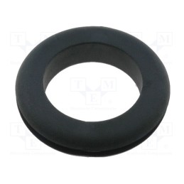 20 pcs x ESSENTRA - HG-9 - Grommet, Ømount.hole: 17.1mm, Øhole: 14.2mm, black, UL94HB