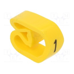 20 pcs x WEIDMu00dcLLER - CLI C 3-6 GE/SW 1 MP - Markers, Marking: 1, 8÷16mm, PVC, yellow, -30÷80°C, leaded, CLI C