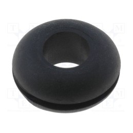 20 pcs x ESSENTRA - HG-3 - Grommet, Ømount.hole: 7.7mm, Øhole: 4.8mm, black, UL94HB