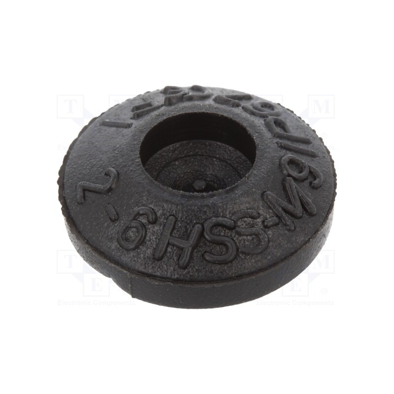 20 pcs x HT HI TECH POLYMERS - HSS-M9-TPE RAL9005 - Grommet, Ømount.hole: 9mm, elastomer thermoplastic TPE, black