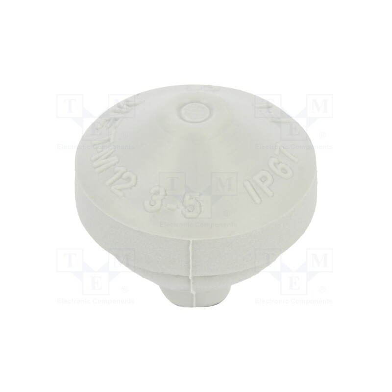 20 pcs x HT HI TECH POLYMERS - MET-M12 RAL7035 - Grommet, elastomer thermoplastic TPE, grey, 3÷5mm, IP67, MET-M