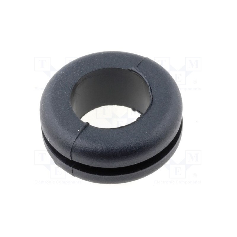 20 pcs x ESSENTRA - HG-6 - Grommet, Ømount.hole: 12.5mm, Øhole: 9.5mm, black, UL94HB