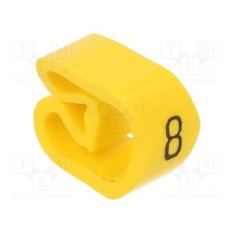 20 pcs x WEIDMu00dcLLER - CLI C 3-6 GE/SW 8 MP - Markers, Marking: 8, 8÷16mm, PVC, yellow, -30÷80°C, leaded, CLI C