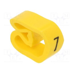 20 pcs x WEIDMu00dcLLER - CLI C 3-6 GE/SW 7 MP - Markers, Marking: 7, 8÷16mm, PVC, yellow, -30÷80°C, leaded, CLI C