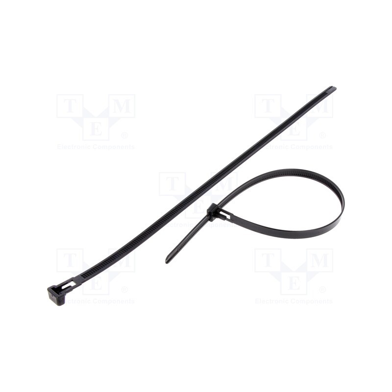 20 pcs x KSS WIRING - HV300BK - Cable tie, multi use, L: 300mm, W: 8mm, polyamide, 215.6N, black
