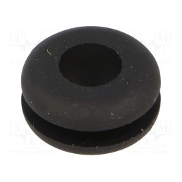 20 pcs x ESSENTRA - HG-4 - Grommet, Ømount.hole: 9.5mm, Øhole: 6.4mm, black, UL94HB