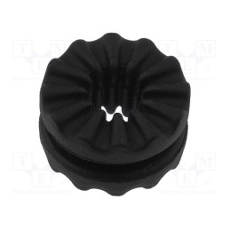 20 pcs x ESSENTRA - VG-2 - Grommet, black, Panel thick: max.9.53mm, rubber, Øout: 14.4mm