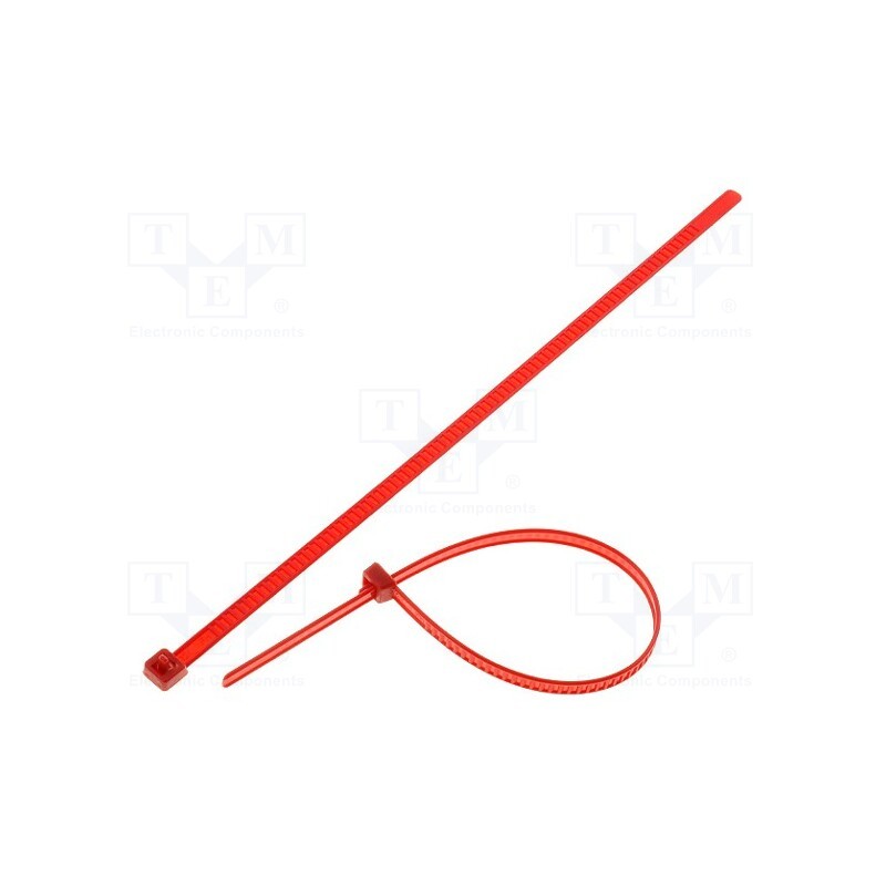 25 pcs x HELLERMANNTYTON - 115-00003 - Cable tie, multi use, L: 195mm, W: 4.7mm, polyamide, 245N, red