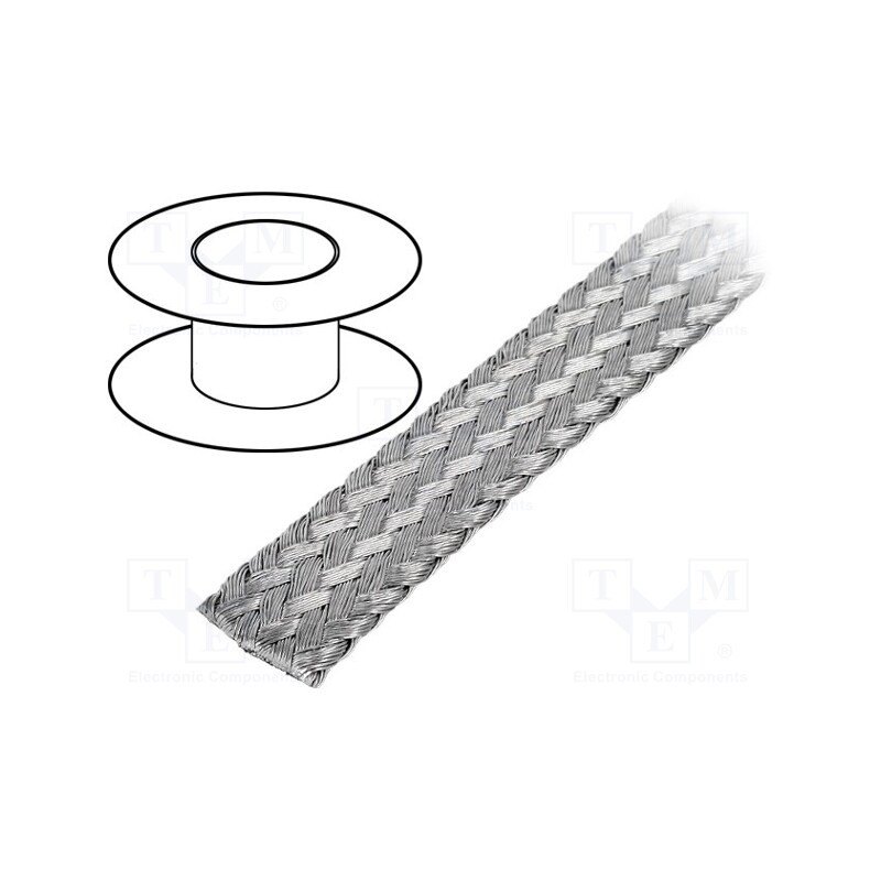25 m x HELUKABEL - 18050264 - Braids, tape, Thk: 1.5mm, W: 11mm, -20÷125°C, Package: 25m