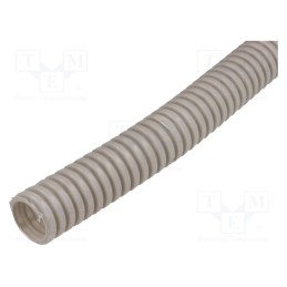 25 m x PAWBOL - 6102A-25P - Protective tube, Size: 25, PVC, grey, L: 25m, 320N, Øint: 19mm