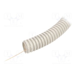 25 m x PAWBOL - 6163A-25P - Protective tube, Size: 25, PVC, grey, L: 25m, with pilot wire, 320N