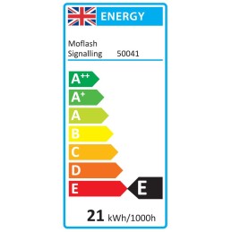 1 Box of 10 - Moflash Incandescent Clear Bulb, BA15d 24 V dc