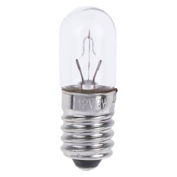 1 Box of 5 - Legrand Incandescent Clear Bulb, E10 12 V dc