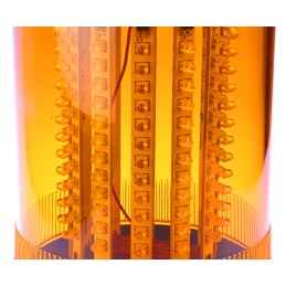 1 pcs - Moflash LED400 Series Amber Multiple Effect Beacon, 115 - 230 V ac, Surface Mount, LED Bulb, IP65