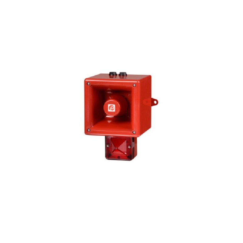1 pcs - e2s AL112NX Series Amber Sounder Beacon, 115 V, IP66, Wall Mount, 120dB at 1 Metre