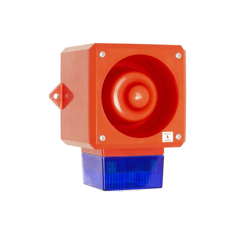 1 pcs - Clifford & Snell YL50 Series Blue Sounder Beacon, 115 V ac, IP66, Fixed Mount, 112dB at 1 Metre