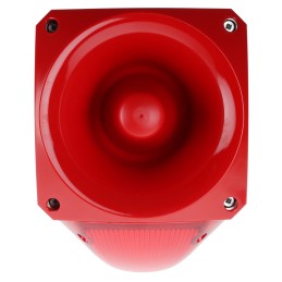 1 pcs - Klaxon PNC Series Red Sounder Beacon, 10 - 60 V dc, IP66, Side Mount, 120dB at 1 Metre