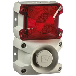1 pcs - Pfannenberg PA X 1-05 Series Red Sounder Beacon, 24 V dc, Base Mount, 100dB at 1 Metre