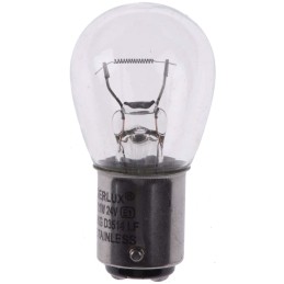 1 Box of 10 - Moflash Incandescent Clear Bulb, BA15d 24 V dc