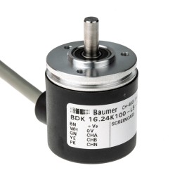 1 pcs - Baumer BDK Series Optical Incremental Encoder, 100 ppr, HTL/Push Pull Signal, Solid Type, 5mm Shaft