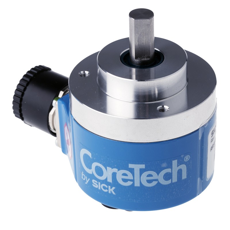 1 pcs - Sick Absolute Absolute Encoder, 8192 ppr, Gray, SSI Signal, Solid Type, 10mm Shaft