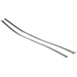 1 Bag of 100 - RS PRO Cable Tie, Roller Ball, 760mm x 12 mm, Metallic 316 Stainless Steel, Pk-100