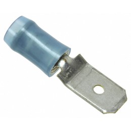1 Bag of 4000 - TE Connectivity PIDG FASTON .250 Blue Insulated Male Spade Connector, Tab, 5.14mm² Tab Size, 1mm² to 2.5mm²