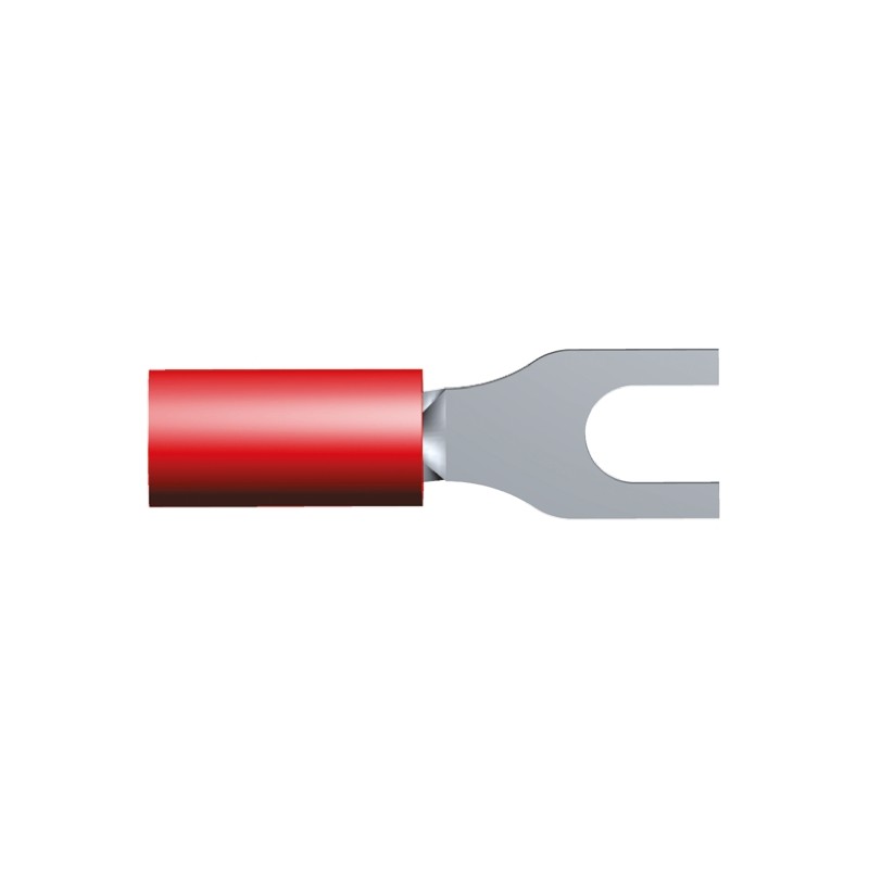 1 Box of 1000 - TE Connectivity, PIDG Insulated Ring Terminal, M2.5 Stud Size, 0.3mm² to 1.3mm² Wire Size, Red